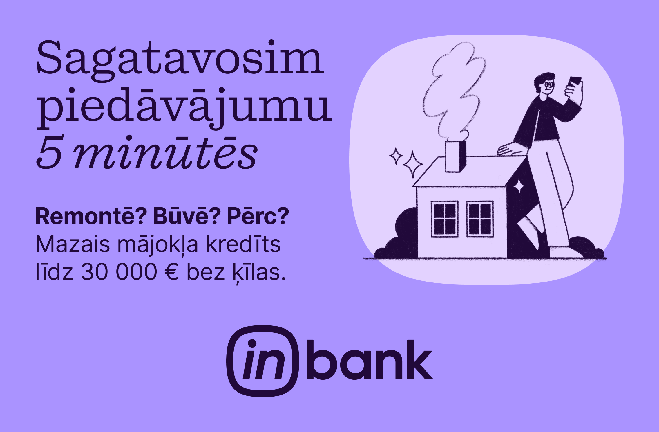<p><span style="color: #000000;">Spēles balvu nodro&scaron;ina INBANK MAZAIS MĀJOKĻA KREDĪTS - Gudra izvēle. &Scaron;odien.</span></p>
<p>&nbsp;</p>
<p>&nbsp;</p>
<p>&nbsp;</p>
<p>&nbsp;</p>